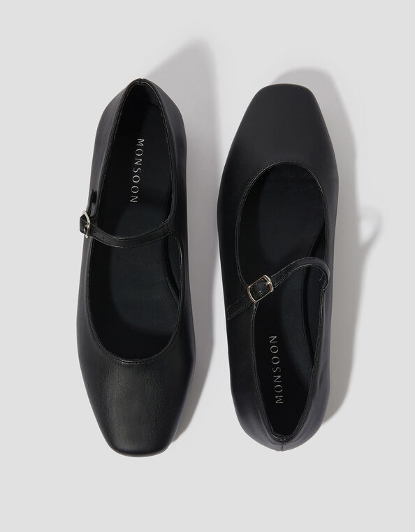 Crista Mary Jane Ballet Flats, Black (BLACK), large
