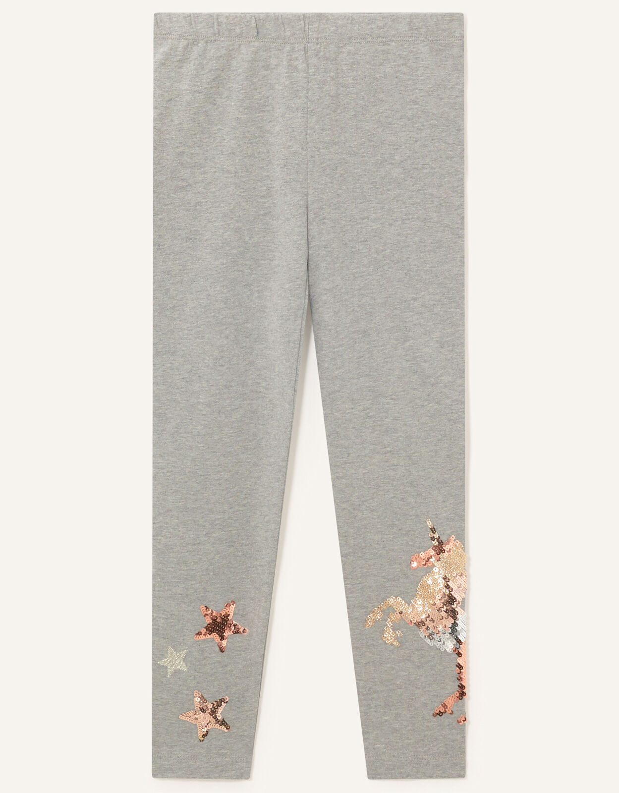 Sequin Unicorn Leggings Grey | Girls 