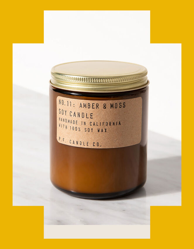 P.F. Candle Co. Amber and Moss Soy Candle, , large