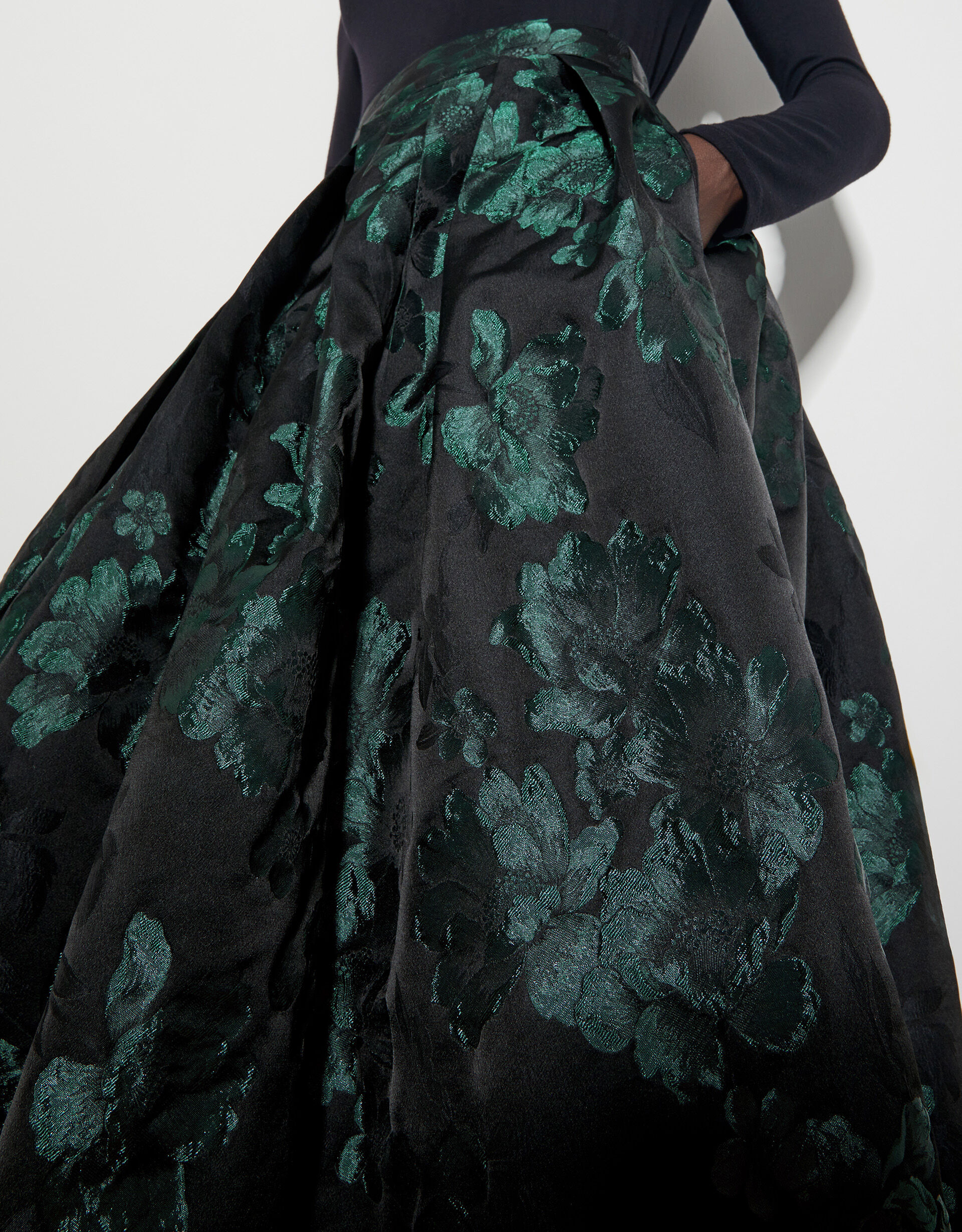 Julie Jacquard Skirt Green