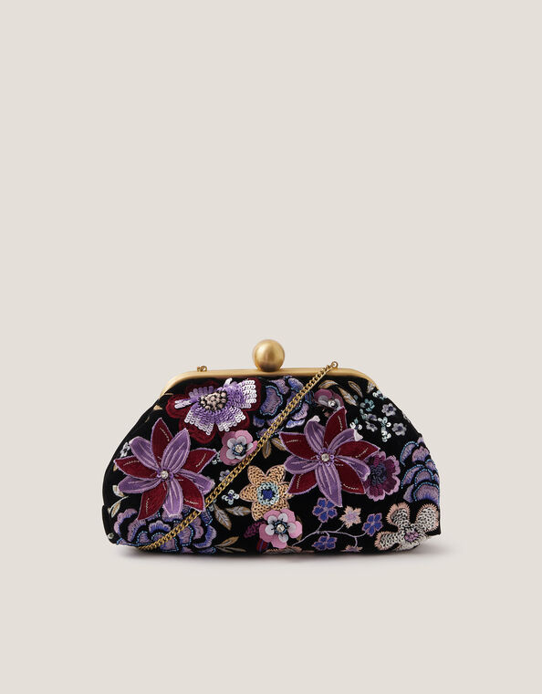 Maisy Floral Embellished Clutch, , large