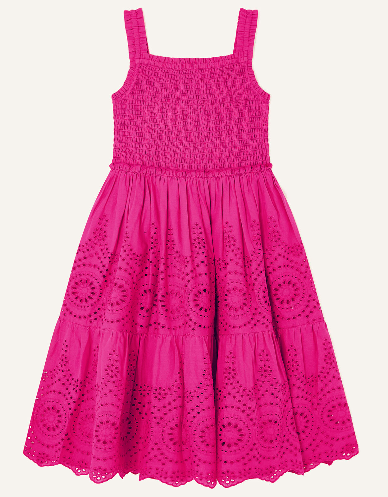 Monsoon Boutique Schiffli Dress Pink