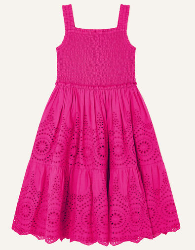 Boutique Schiffli Dress Pink, Pink (MAGENTA), large