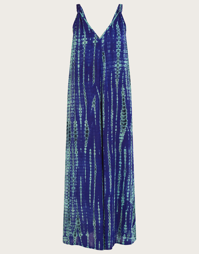 Tie Dye Wide Leg Jumpsuit in LENZING™ ECOVERO™ , Blue (BLUE), large