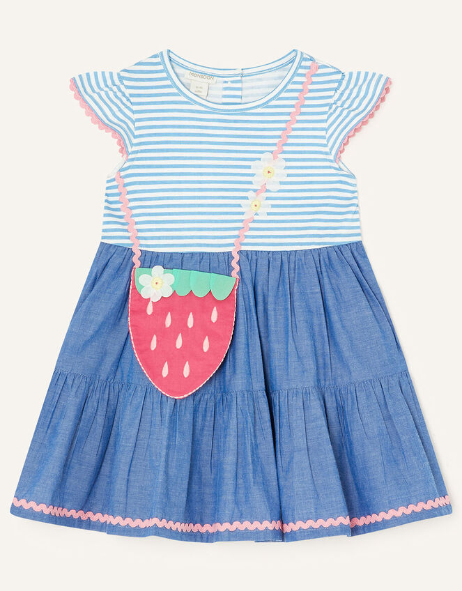 Baby Strawberry 2-in-1 Dress , Blue (BLUE), large
