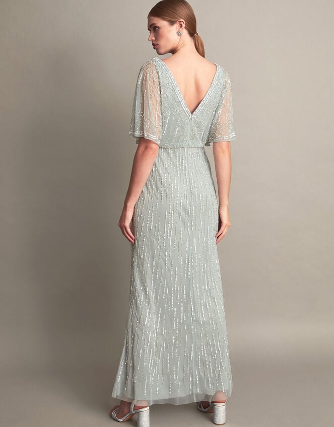 Elizabeth Embellished Maxi Dress, Green (GREEN), large