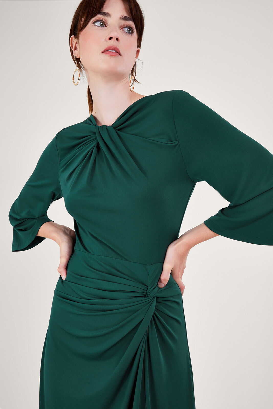 Green jersey dress discount