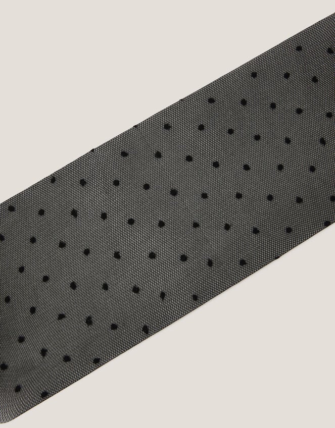 Semi Sheer Polka Dot Tights, Black (BLACK), large