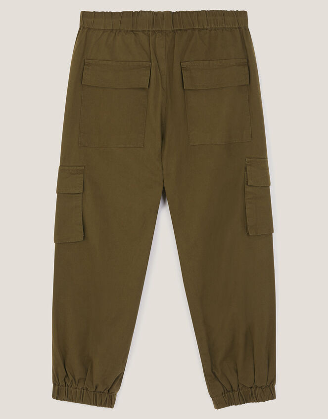 Plain Cargo Trousers, Green (KHAKI), large