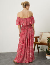 Patchwork Maxi Dress with LENZING™ ECOVERO™, Red (RED), large