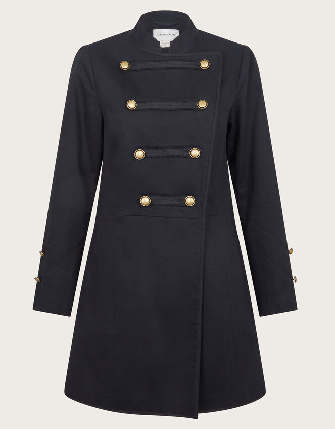 Inez Military Jacket, Black (BLACK), large