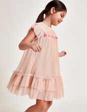 Embroidered Mesh Dress, Pink (PINK), large