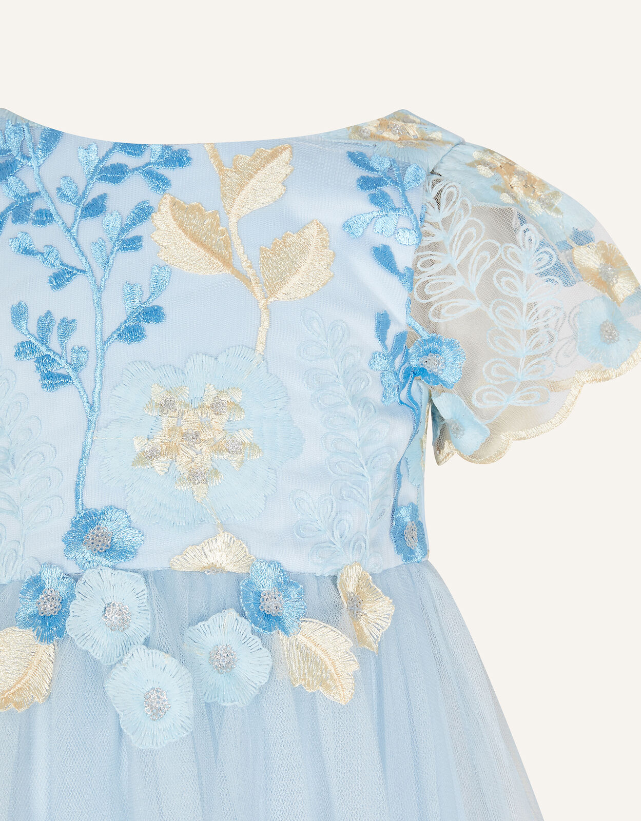 Lucia Embroidered Dress Blue