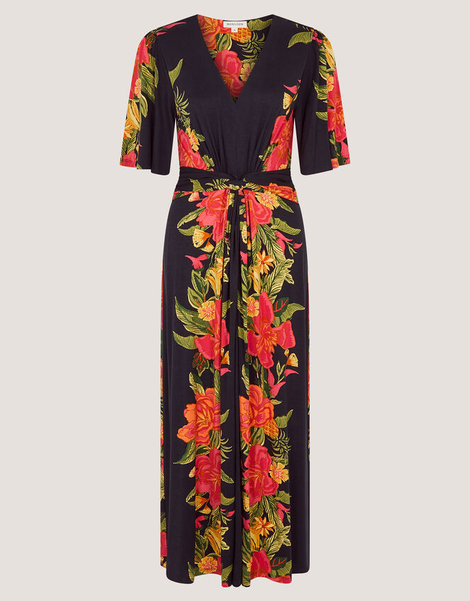 Moana Floral Print Jersey Midi Dress Blue | Midi Dresses | Monsoon Global.