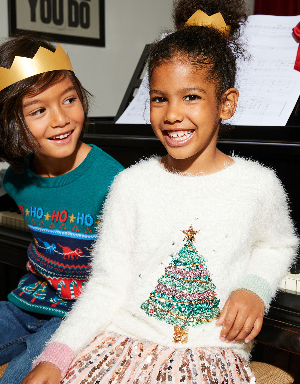 Girls fluffy christmas new arrivals jumper