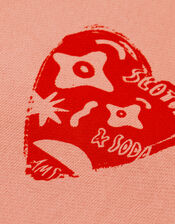Scotch & Soda Heart Graphic Sweatshirt, Orange (PEACH), large