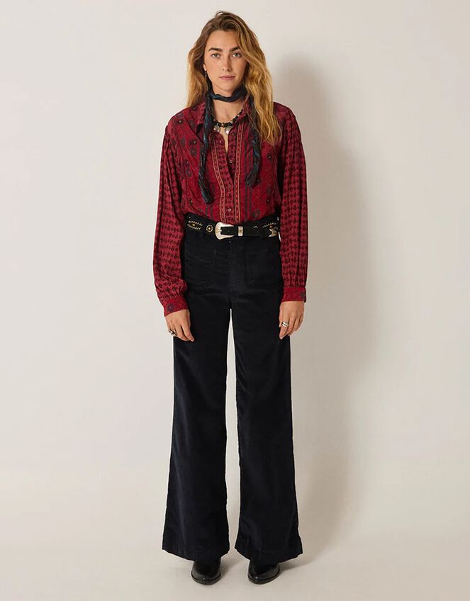 Maison Hotel Emilie Floral Shirt, Red (RED), large