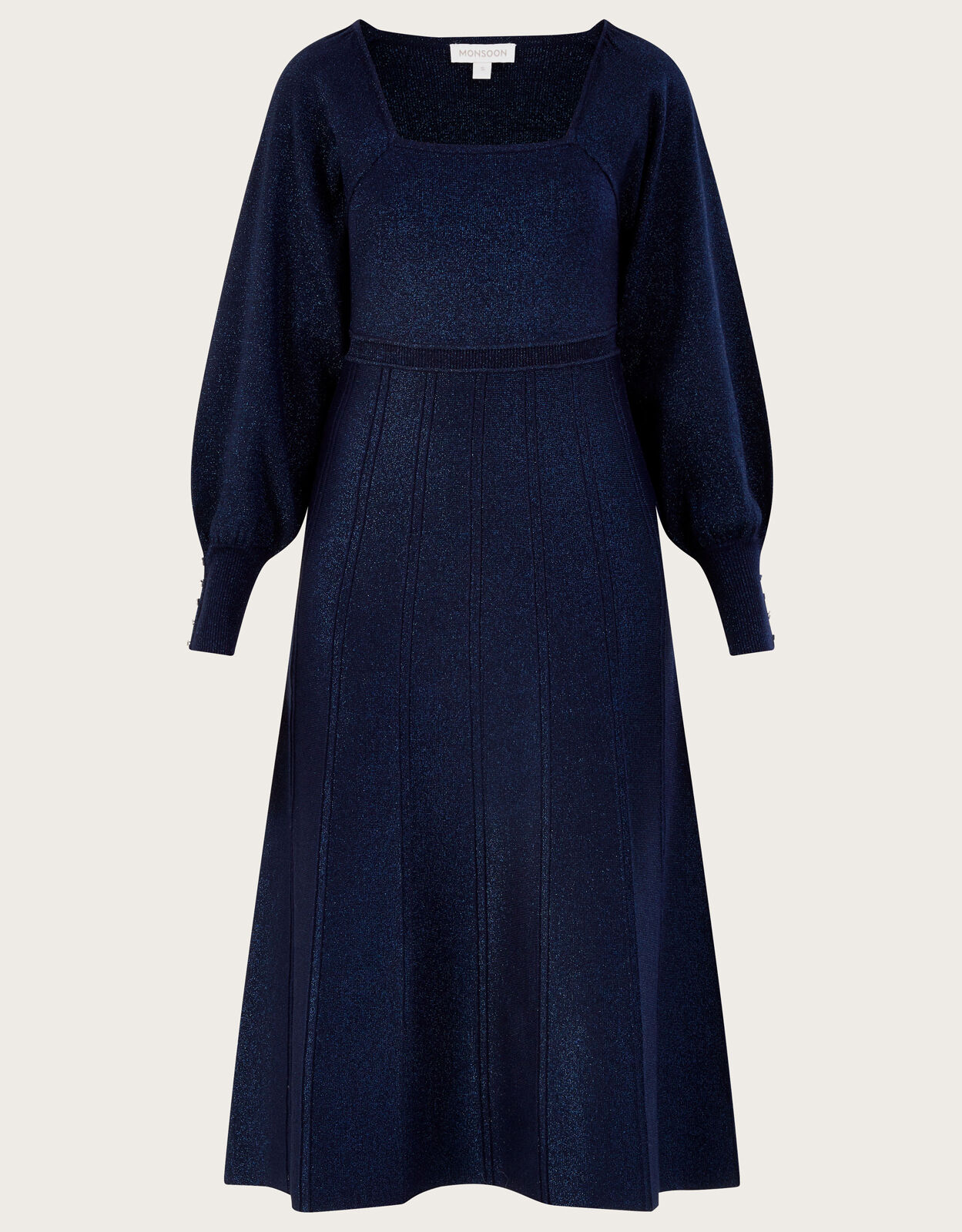 Metallic pleated outlet midi dress