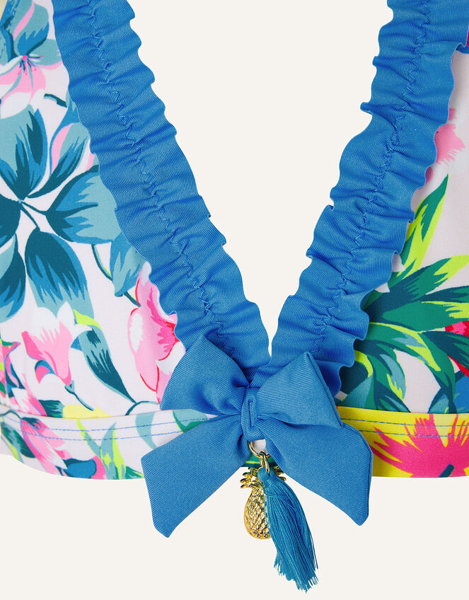 Tropical Floral Ruffle Bikini Set, Multi (MULTI), large