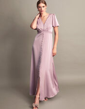Ivy Satin Maxi Dress, Mink (MINK), large