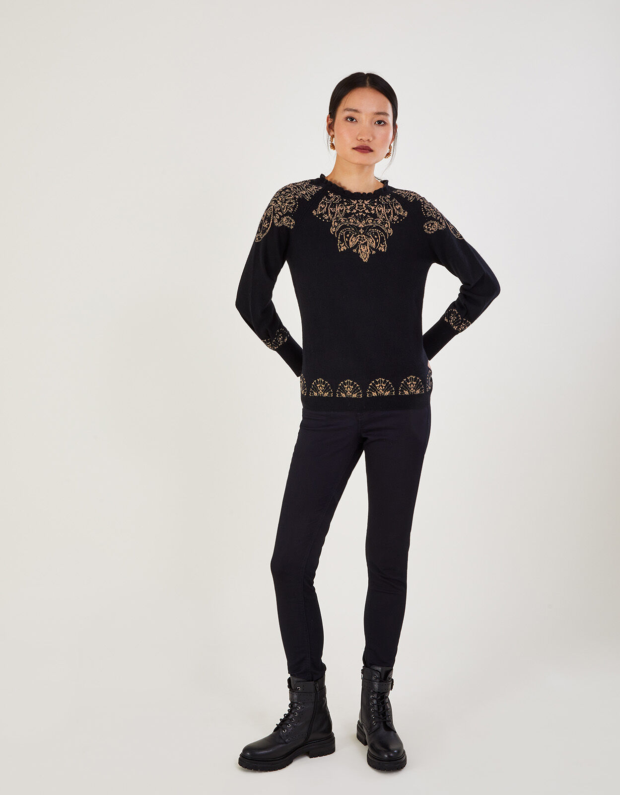 Frill jumper shirt shop