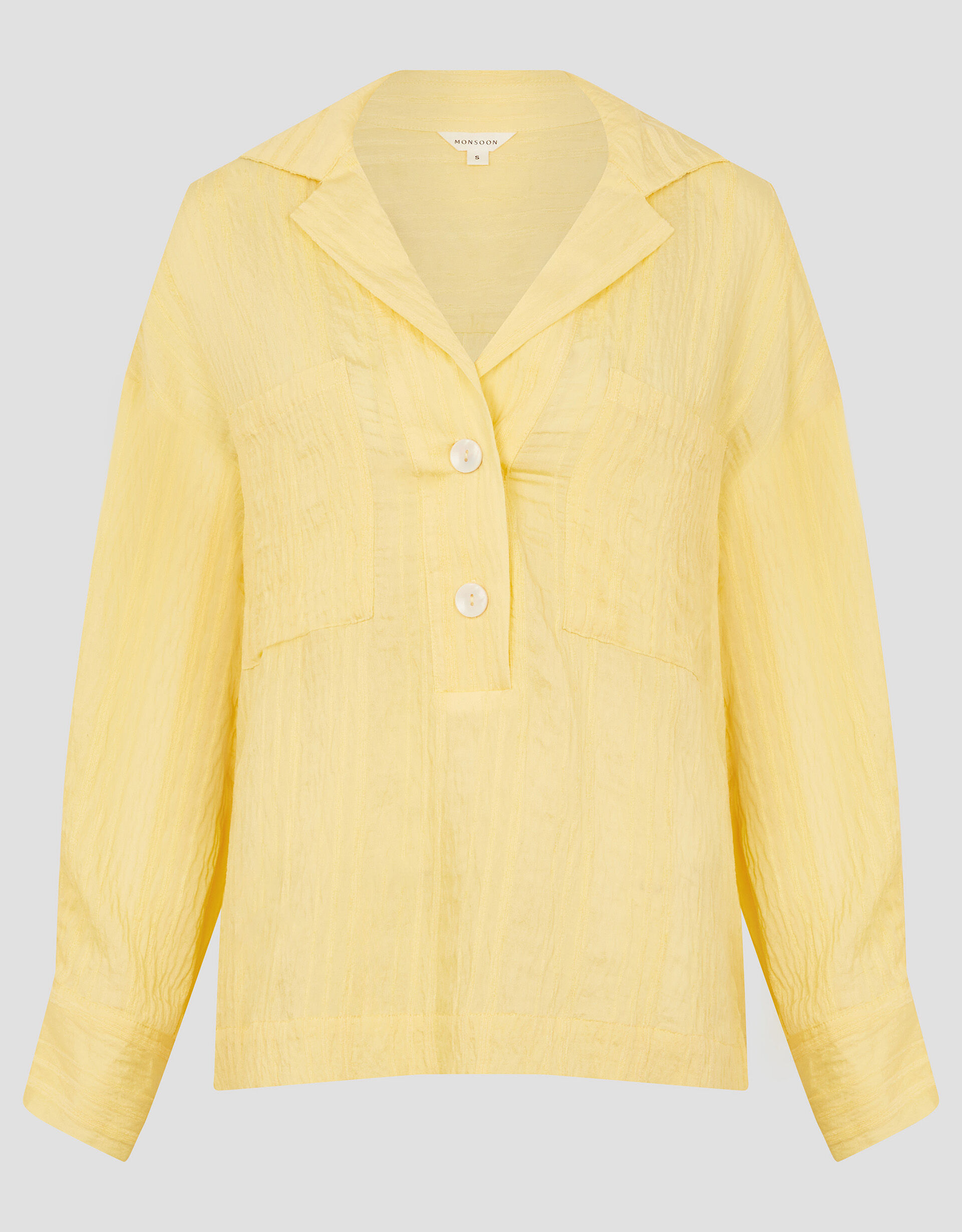 Tilda Textured Shirt Yellow Tops T shirts Monsoon Global