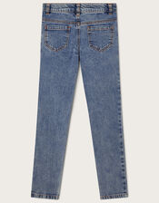 Embroidered Unicorn Jeans , Blue (BLUE), large