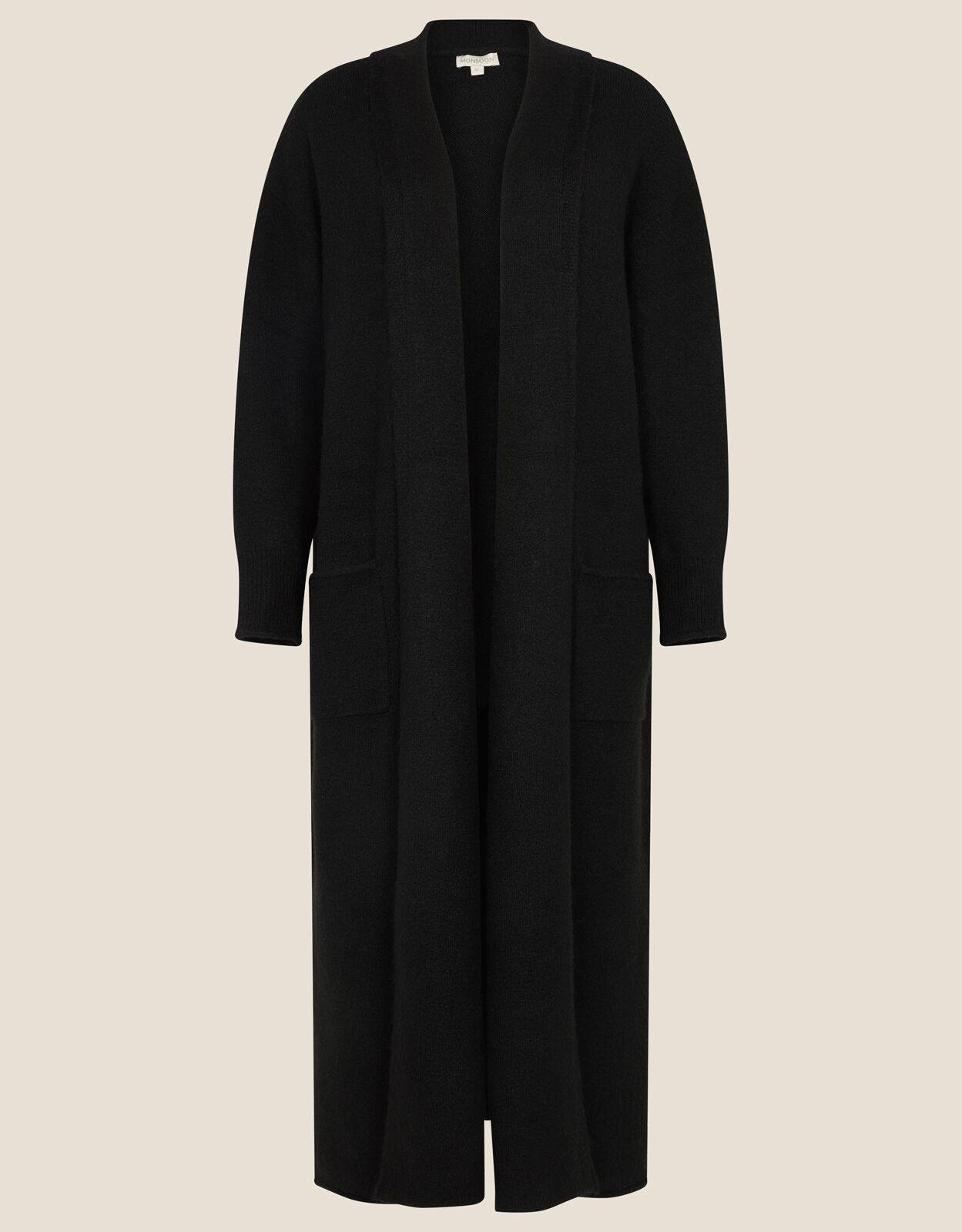Black longline cardigan sales
