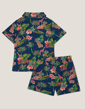 Tropical Print Shirt and Shorts Set, Multi (MULTI), large