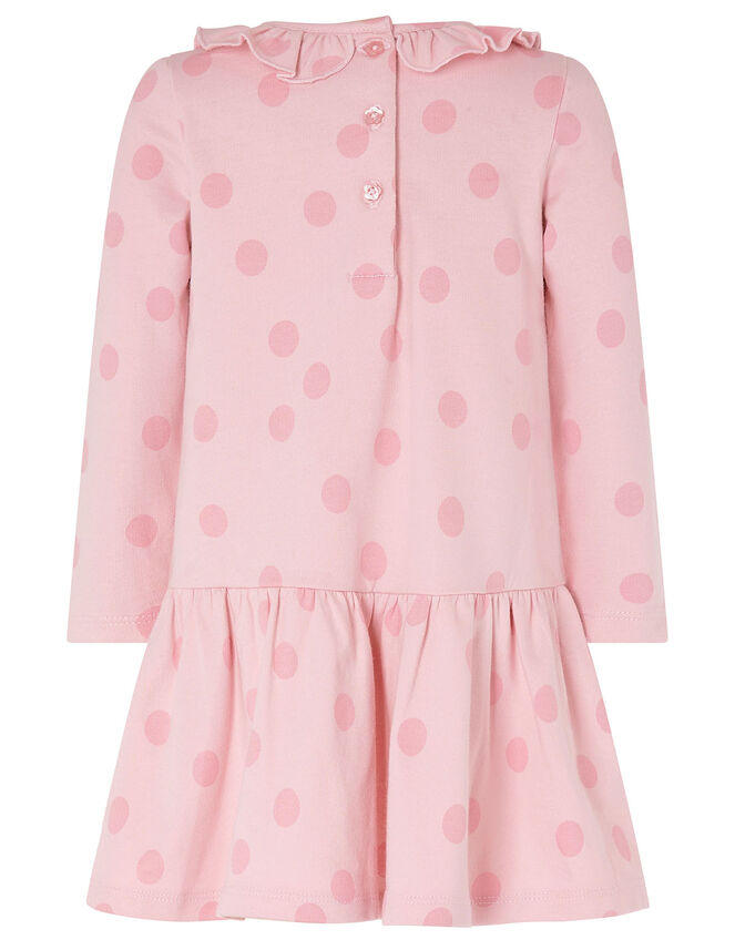 Baby Sheep Sweat Dress in Organic Cotton  , Pink (PINK), large