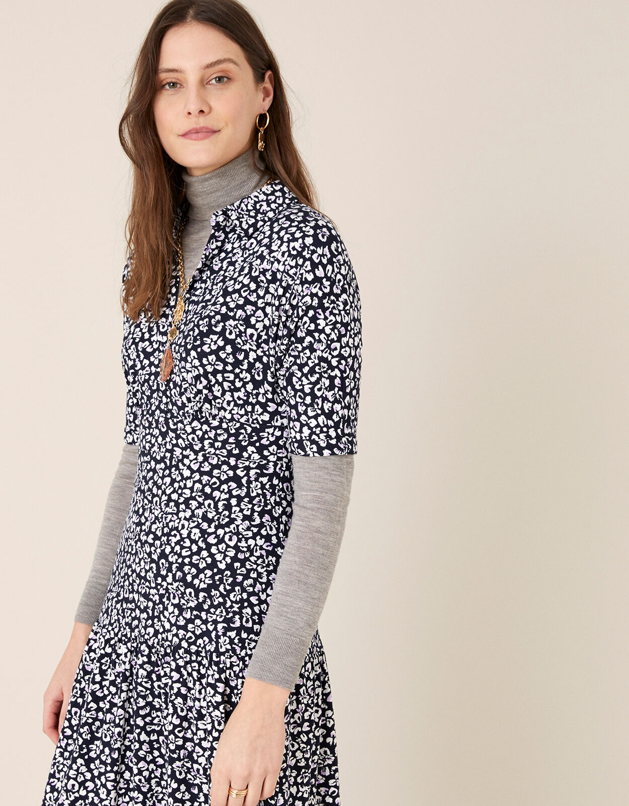 Salma print top shirt dress