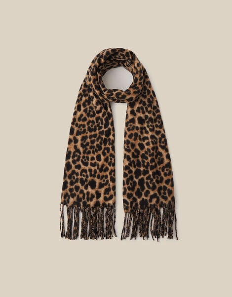Ginny Leopard Print Scarf, , large