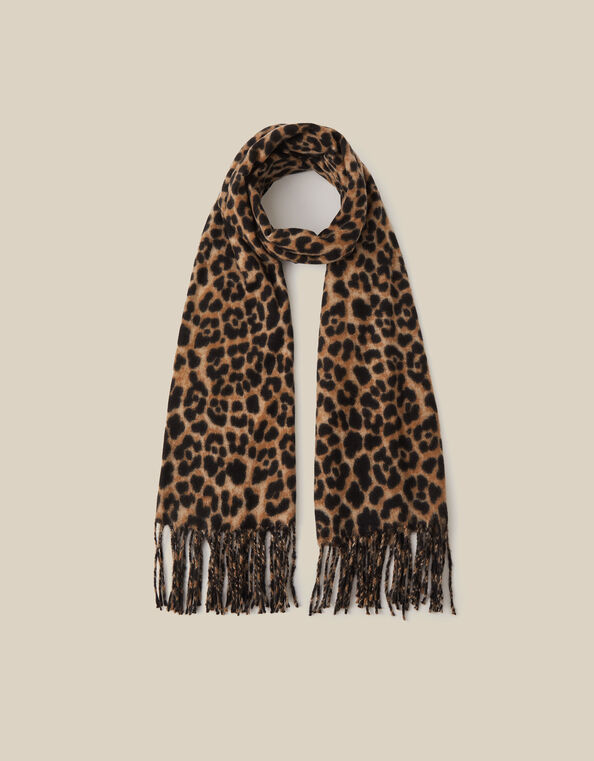 Ginny Leopard Print Scarf, , large
