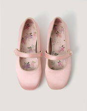 Pearl Strap Satin Ballet Flats, Pink (PINK), large