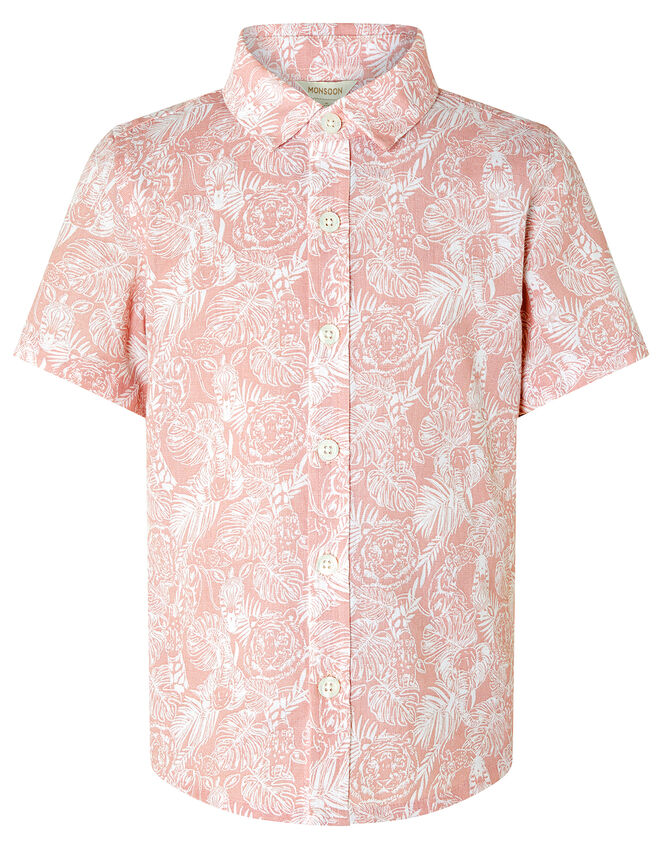 George Animal Shirt and Short Set, Pink (PINK), large