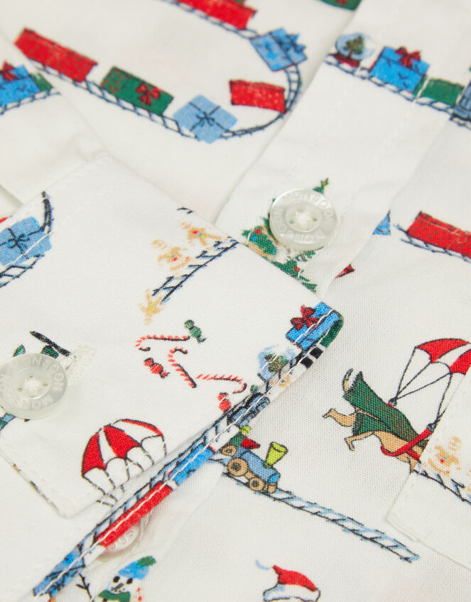 Christmas Bow Tie Shirt, Ivory (IVORY), large