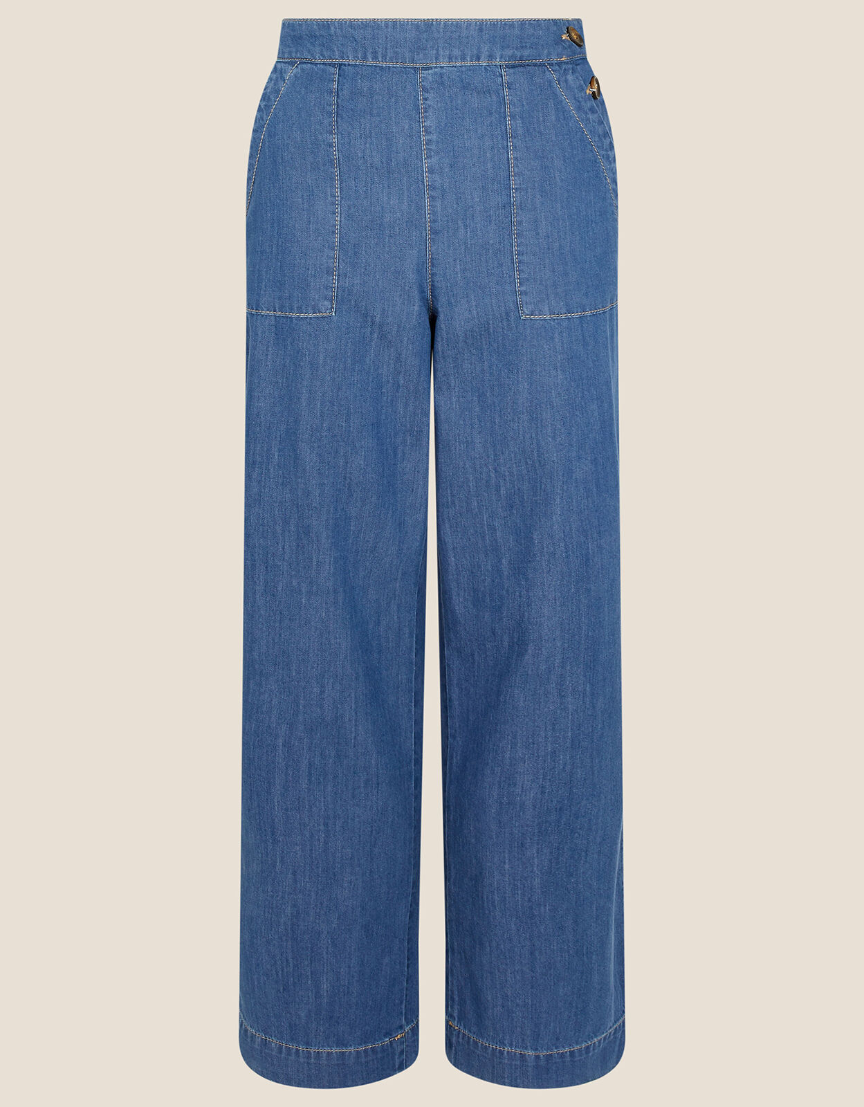 Harper Denim Pull On Trousers Blue Trousers Leggings Monsoon