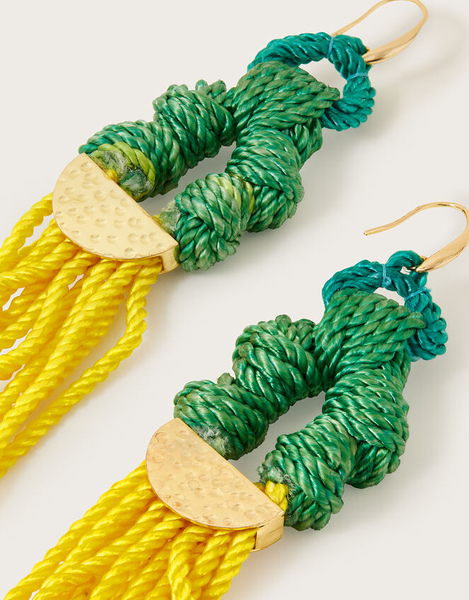 Flower Ring Long Tassel Earrings , , large
