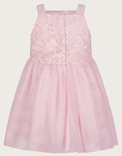 Baby Anna Long Sleeve Lacy Dress, Pink (PALE PINK), large