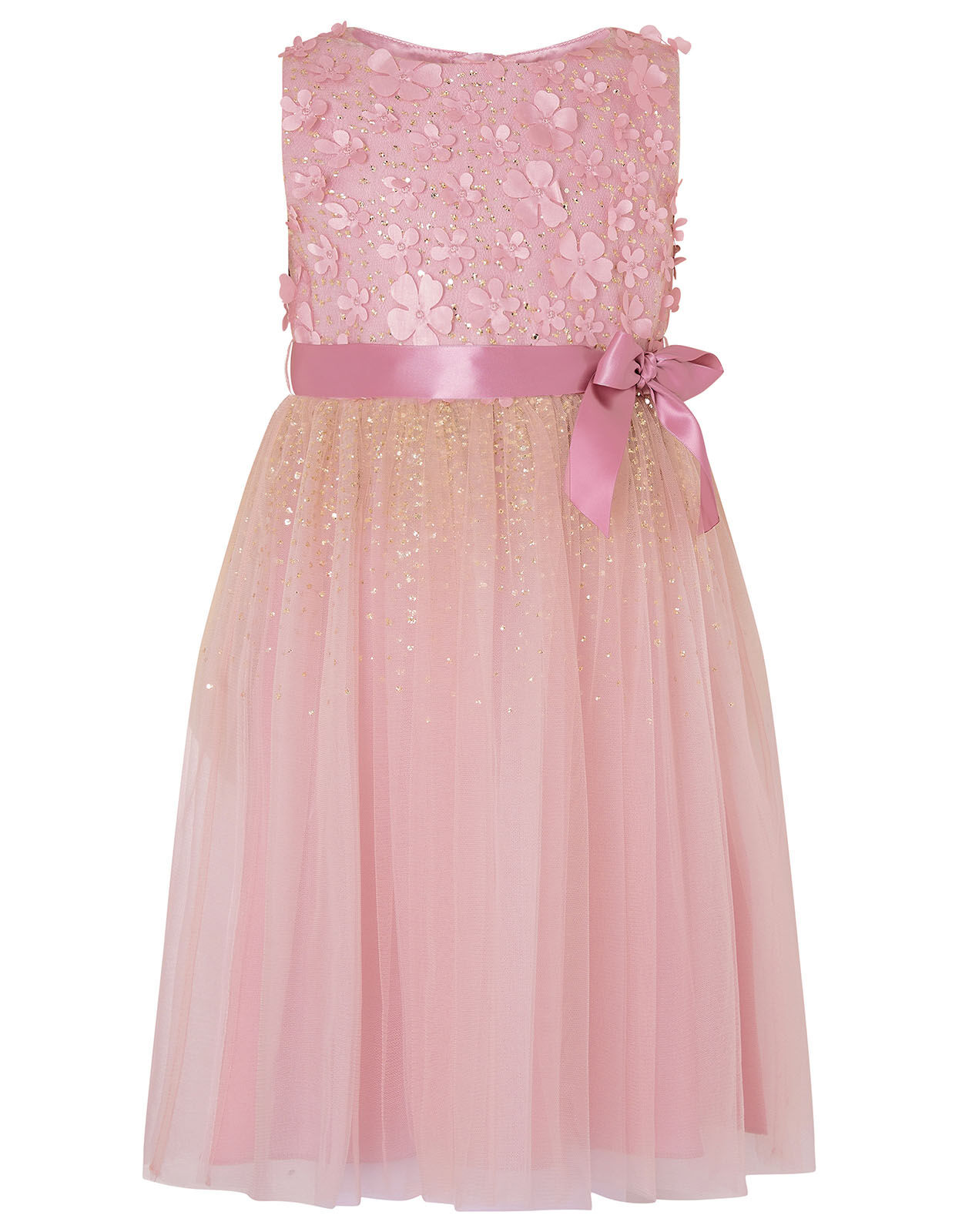 Girls pink glitter dress clearance