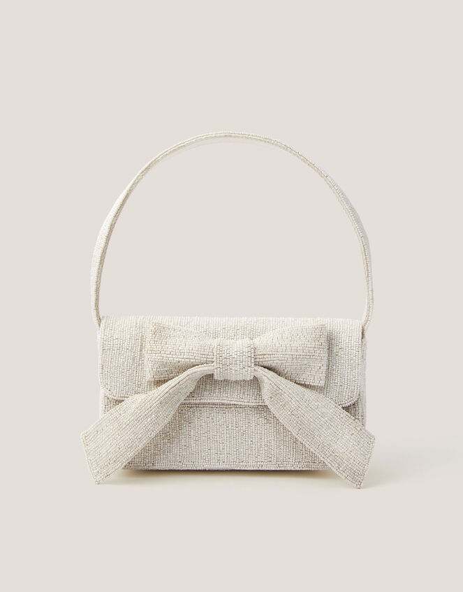 Ayla Beaded Bow Bag, , large