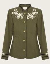 Eden Cornelli Embroidered Jacket, Green (KHAKI), large