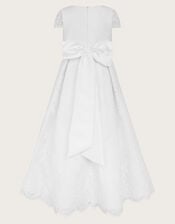 Lola Lace Communion Dress, White (WHITE), large