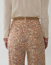 Maison Hotel Wide-Leg Trousers, Cream (CREAM), large