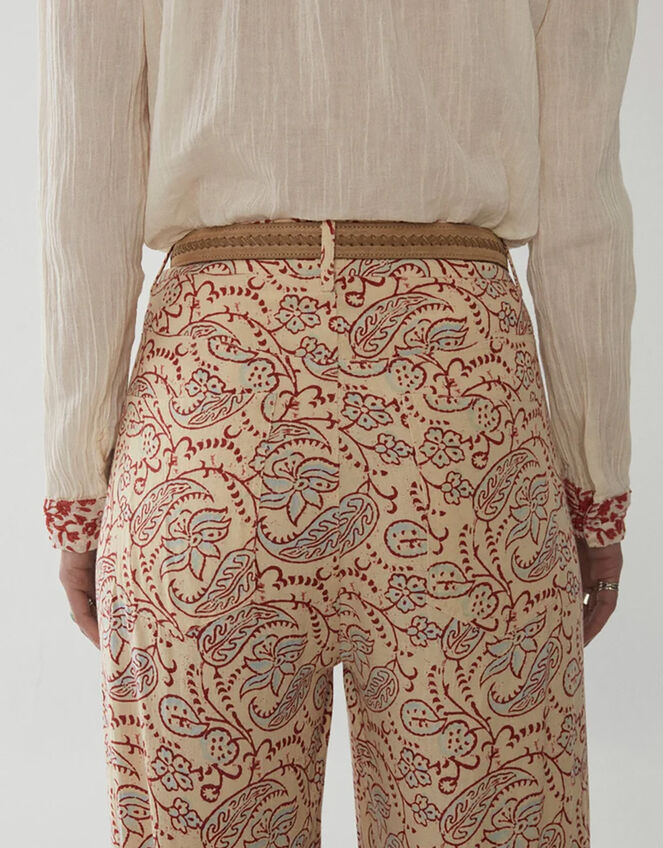 Maison Hotel Wide-Leg Trousers, Cream (CREAM), large
