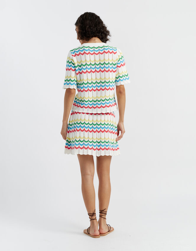Chinti & Parker Chevron Stitch T-Shirt , Multi (MULTI), large