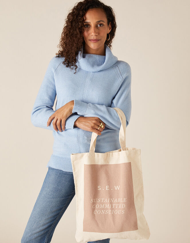 S.E.W Shopper Bag in Organic Cotton, , large