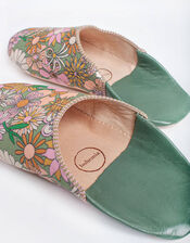 Bohemia Design Margot Babouche Slippers, Green (GREEN), large