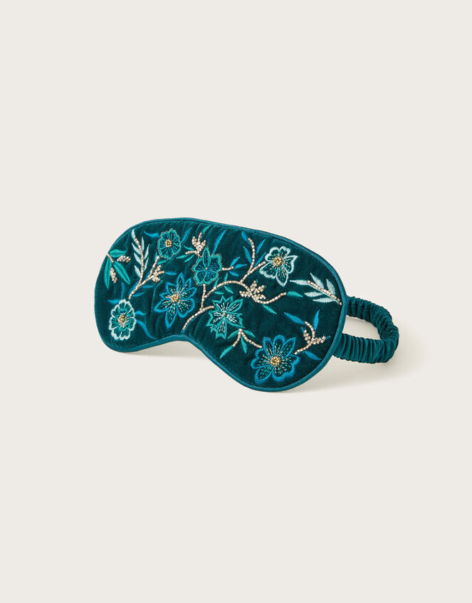 Floral Embroidered Eye Mask, , large