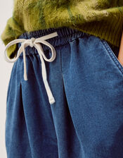 Rhea Tie Front Denim Pants, Blue (LIGHT AUTHENTIC), large